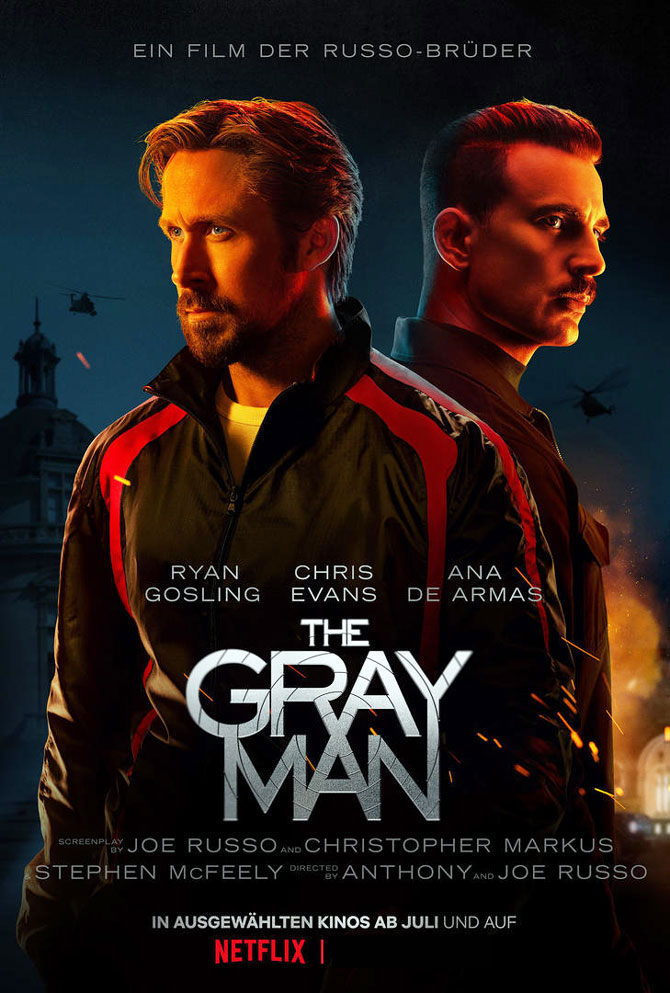 The Gray Man Ryan Gosling Film Poster