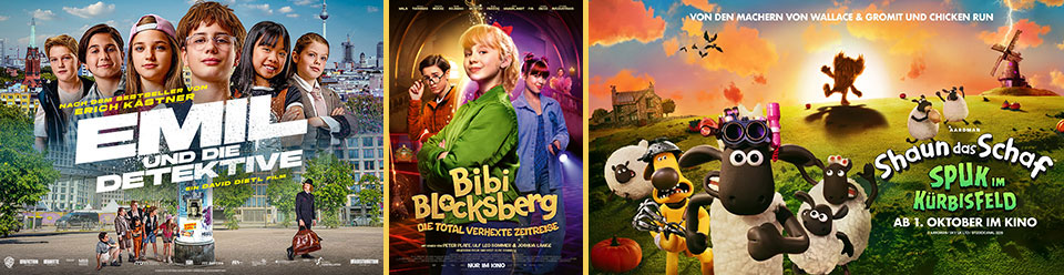 Emil und die Detektive Bibi Blocksberg Shaun das Schaf Kinder Familie Filme Kino